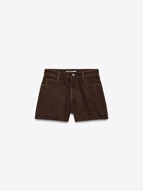 Zara Mid-Rise Mom fit Denim shorts